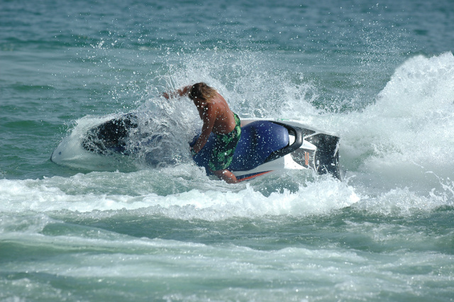 Man riding his jet-ski